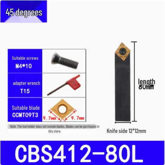 45°/90° Rough Boring Bar Holder with Replaceable Head & CBS/BSB Cutter