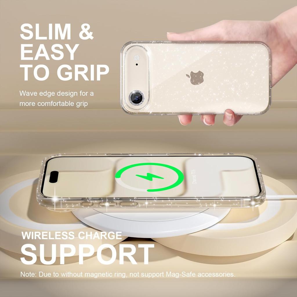 Tempered Glass Screen Protector Diamond Camera Lens Protection Glitter Case Cover For iPhone Air 17 Pro Max 16E 16 E 15 Plus 14 13 Mini 12 11 iPhone17