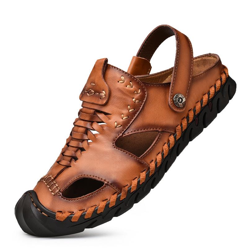 2025 New Handmade Breathable Two-wear Beach Cowhide Sandals