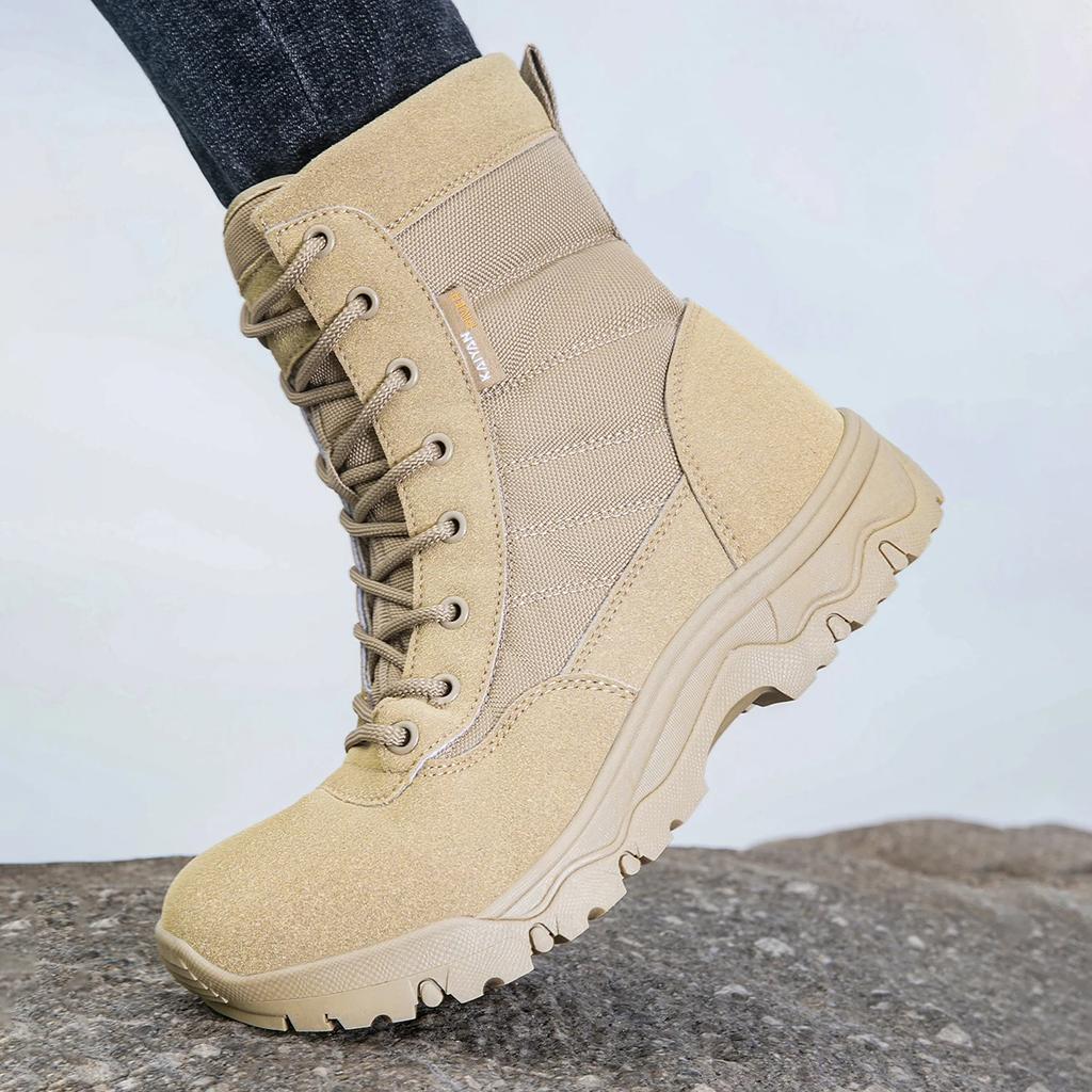 Outdoor Combat Training Men's Sneakers High Top Anti Slip Mountaineering Travel Leisure Running Shoes Zapatos Para Hombres Male