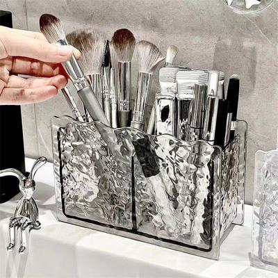 2 fori contenitore per cosmetici porta pennelli da trucco organizzatore rossetto matita per sopracciglia bagno espositore