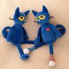 Katzen-Stofftier Blaue Katzenpuppe Stoffpuppe