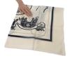 HERMES   scarf white/black silk Women