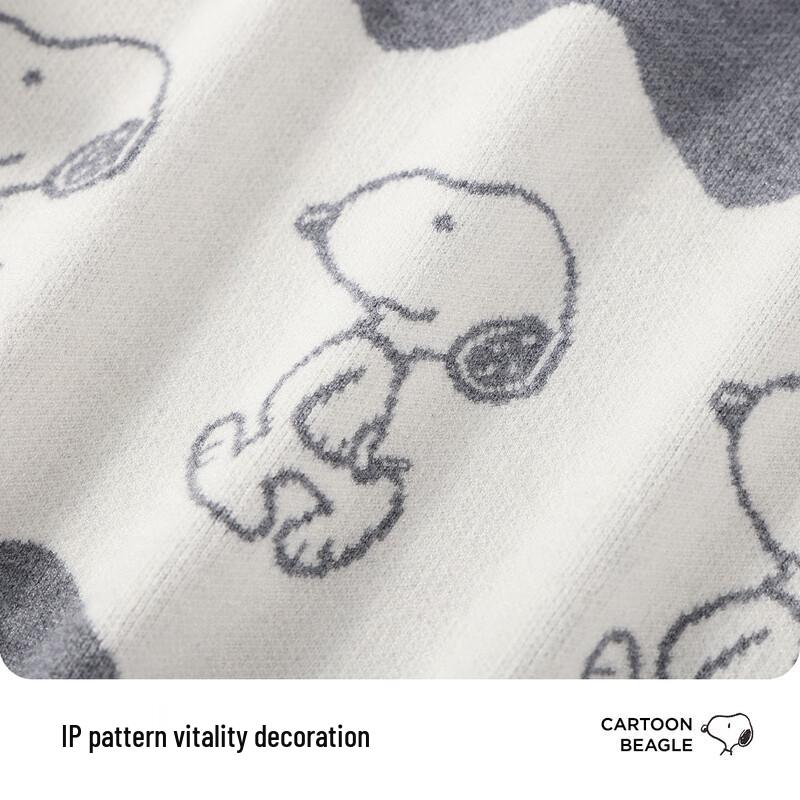 SNOOPY Boys' Round Neck Pullover Sweater