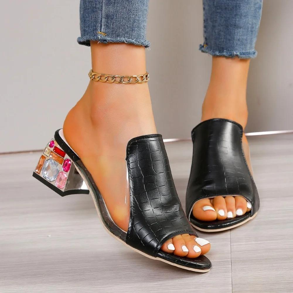 Damesko Plattform Kjole Designer Dame Lav Hæl 2025 Elegante Hæler Komfortable Hælede Damesandaler