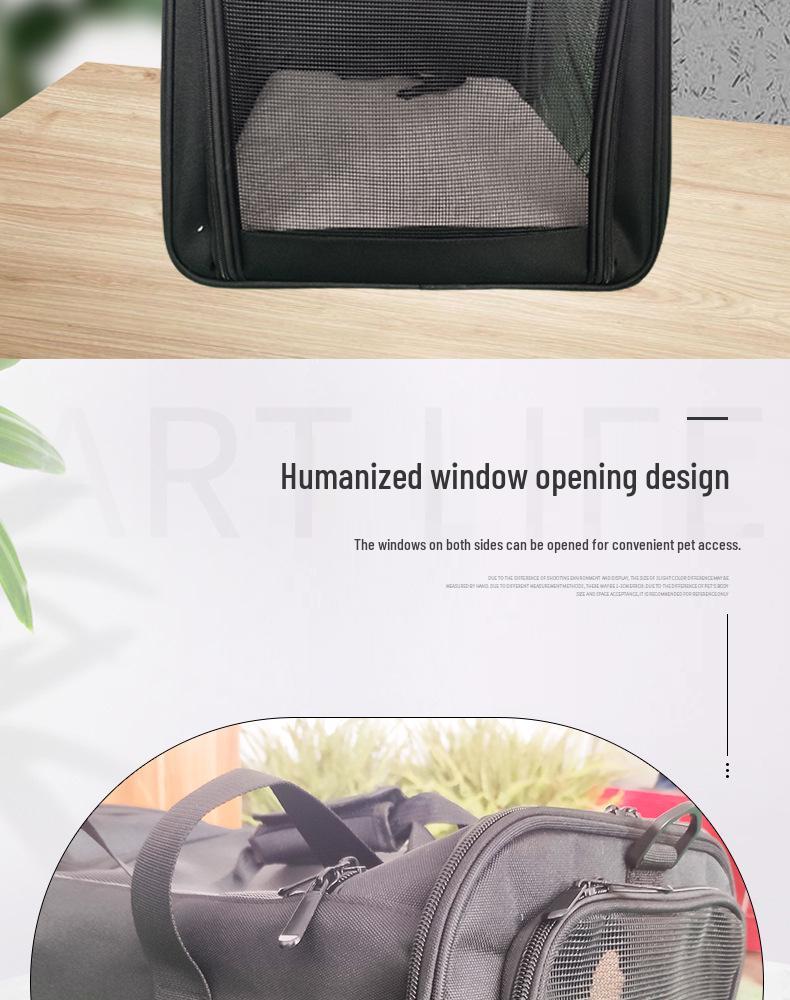 Foldable Large Capacity Pet Travel Crossbody Bag for Cats and Dogs