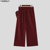 INCERUN Herren Lässige High Waist Reißverschluss Seitenstreifen Lässige Hose Hosen