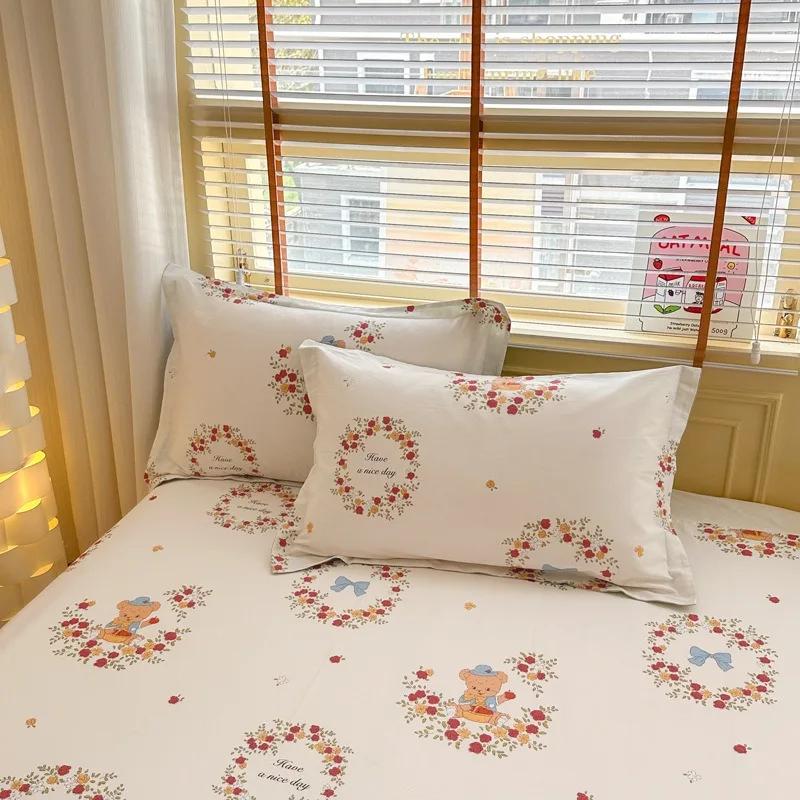 100%Cotton Pillowcases Pair Pack Cotton Pillowcases for Home Use 48x74cm Pillow Case Skin-friendly Comfortable 2pcs pillowcases