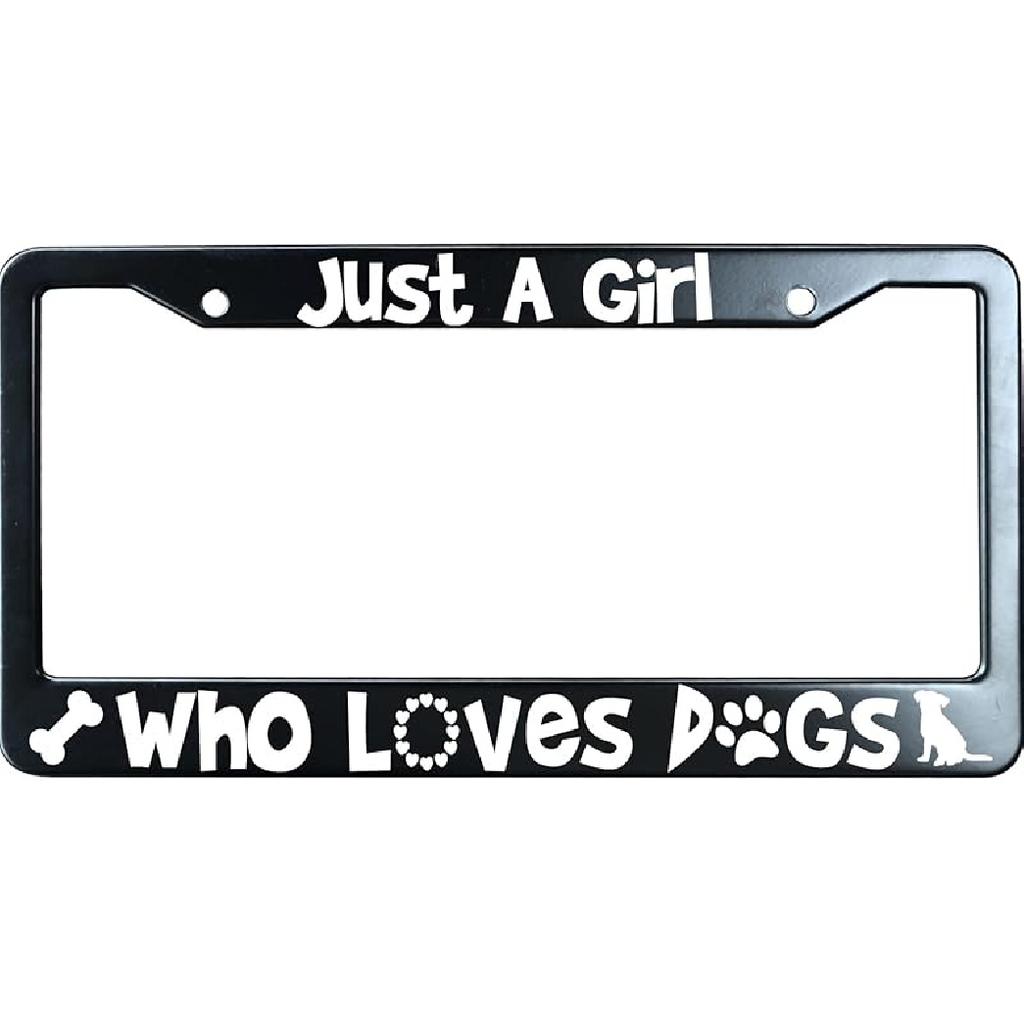 Tell Your Cat I Said Pspspsps Matte Black License Plate Frame Cover for Men/Women, Heavy Duty Stainless Steel Auto Car Tag Frame with 2 Holes & Free