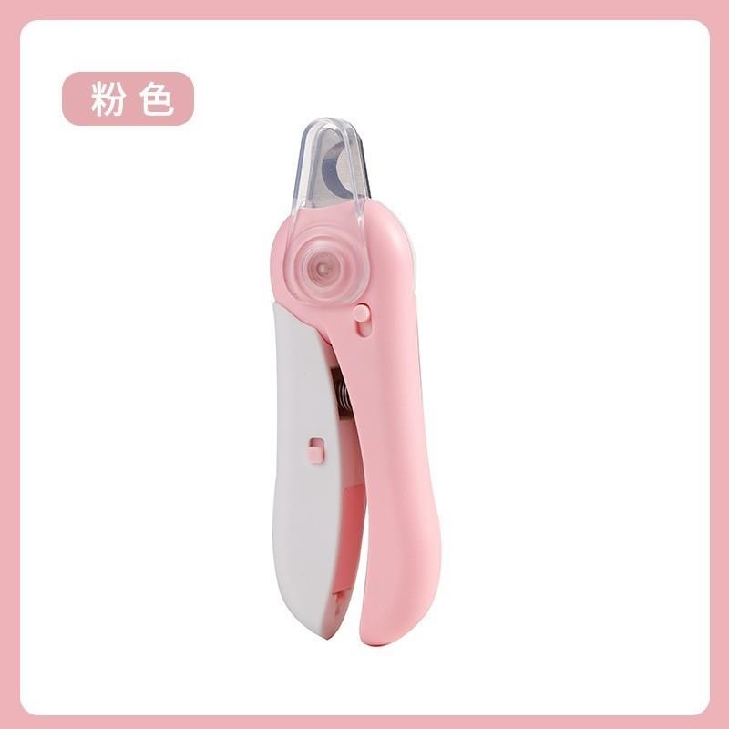 Pet Nail Clipper With LED Light Electric Grinder Stainless Steel Anti Splash Cat Nail Trimmer With File Grooming Tool For Home