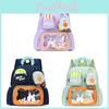 Kids Cute Cartoon School Backpack With Reinforced Spinal Support And Animal Design For Preschoolers
