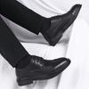 Business Dress Casual Shoes British Groom Leather Inner Height Increase Suit Soft Sole Wedding Leather Shoes Men Spring Job