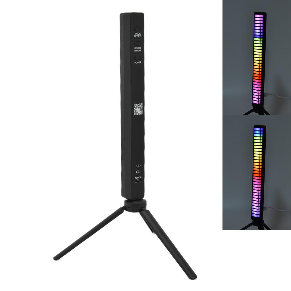 Colorful RGB Rhythm Light 3D APP Bluetooth Control 32LED Light Bar USB Charging Voice Control Light