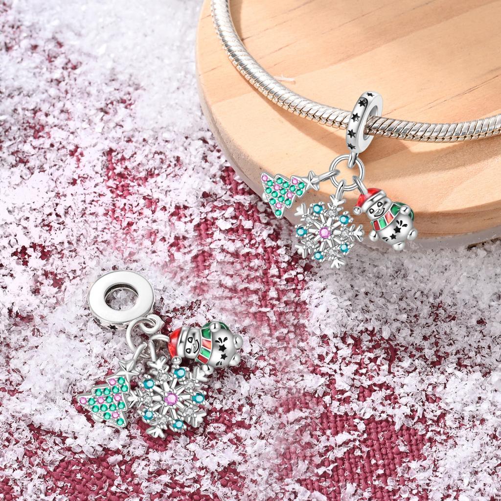 Santa Claus Gift Bead Pendant DIY Bracelet Jewelry Accessories