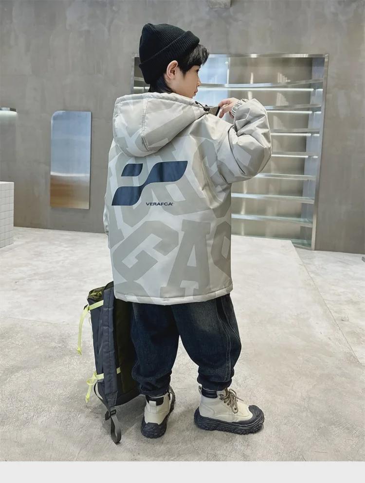 2023 Boys' Quilted Winter Jackets: Trendy, Thick, and Warm for Kids