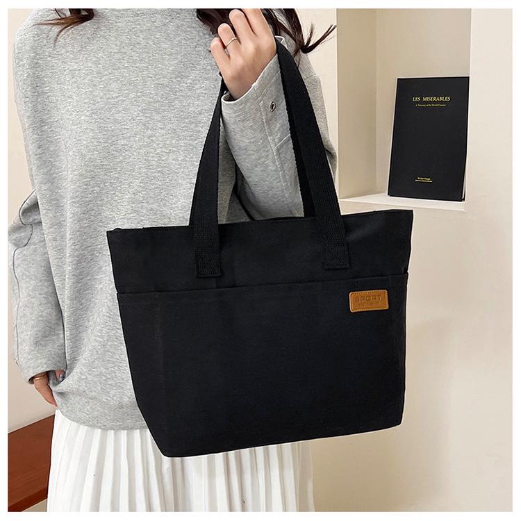 Japanese Style Large Capacity Canvas Tote Bag for Students