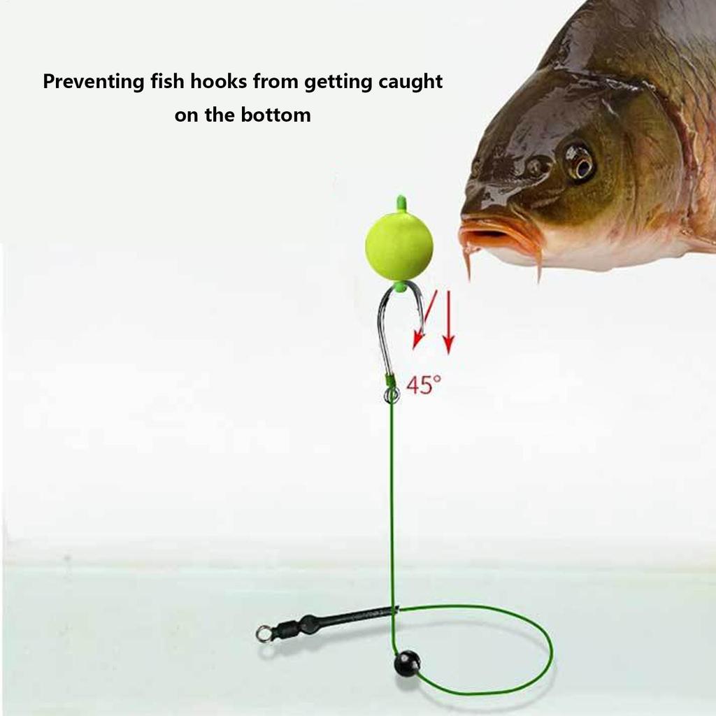 5 Pezzi Amo da Pesca Montatura Pre-legata Amo Metallico per Pesce Persico con Galleggiante per Mare Stagno Lago Fiume Pesce Gatto Trota Crappie Salmone