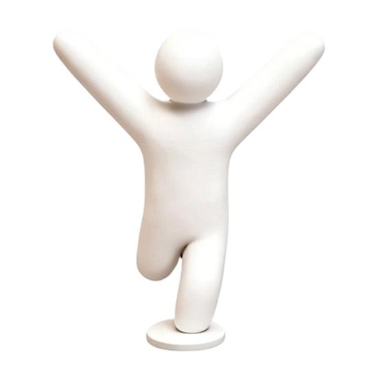 Minimalist Man Decoration 1/8Pcs 3D Printed Game Character Figure, Sitting Standing Lying Figurine, Model Abstract White Statue, Collectible Gift for