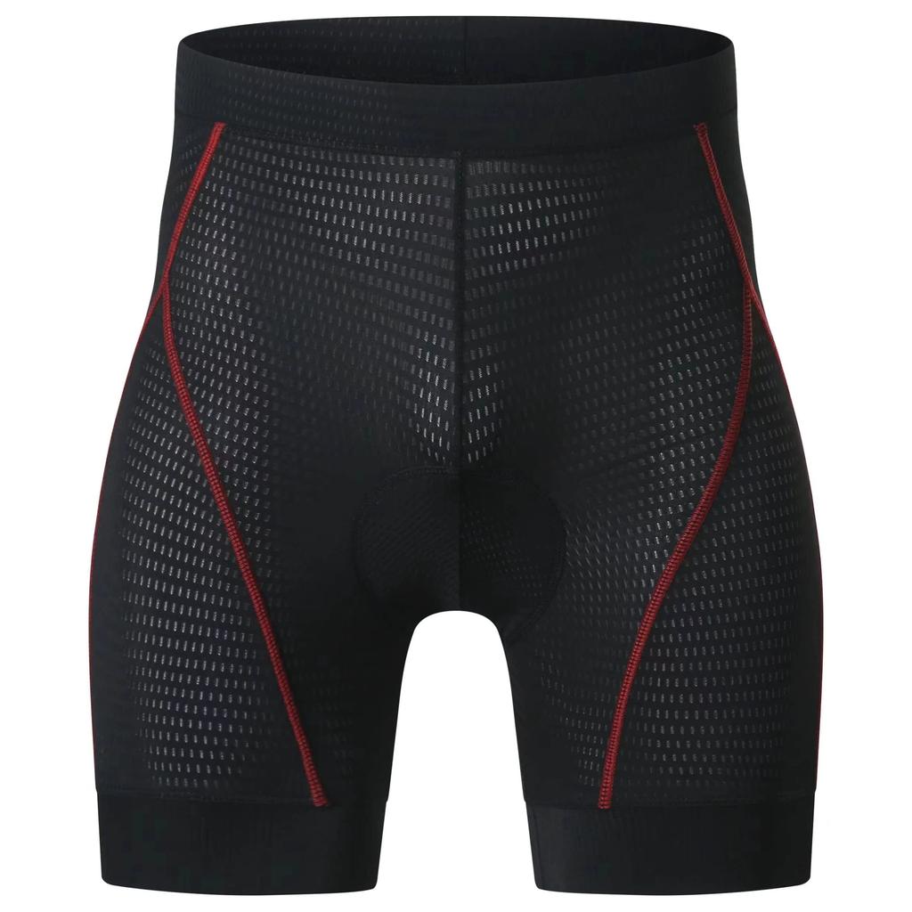 Welkruz Cycling Inner Pants with Gel Pads for Bicycles and Road Cycling Men's Bikes, Jersey, WL-BB063 (Black/Red, L)