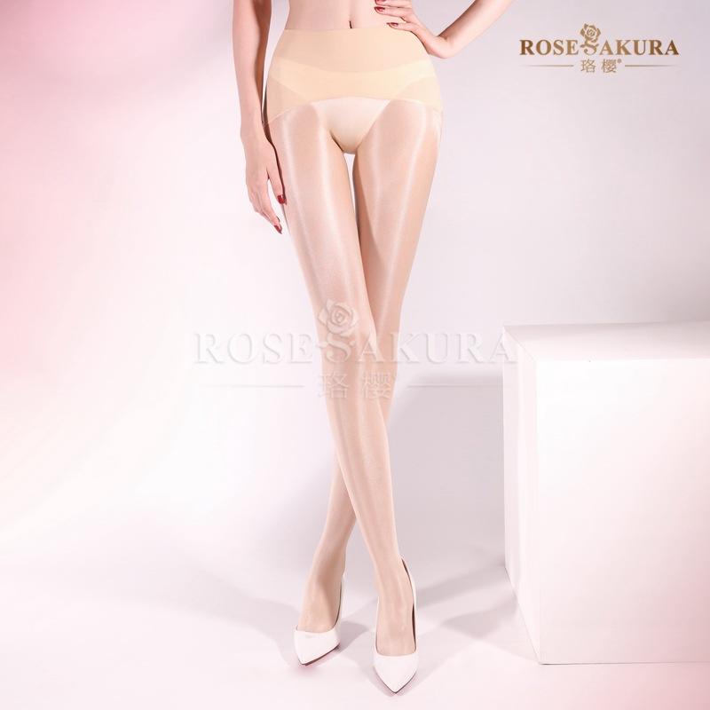 Sexy 40D Satin Seamless Sherbin Stockings Oily Glossy Pantyhose Legging Glitter Silky Seamless Party Dance Ootd Lady Fashion