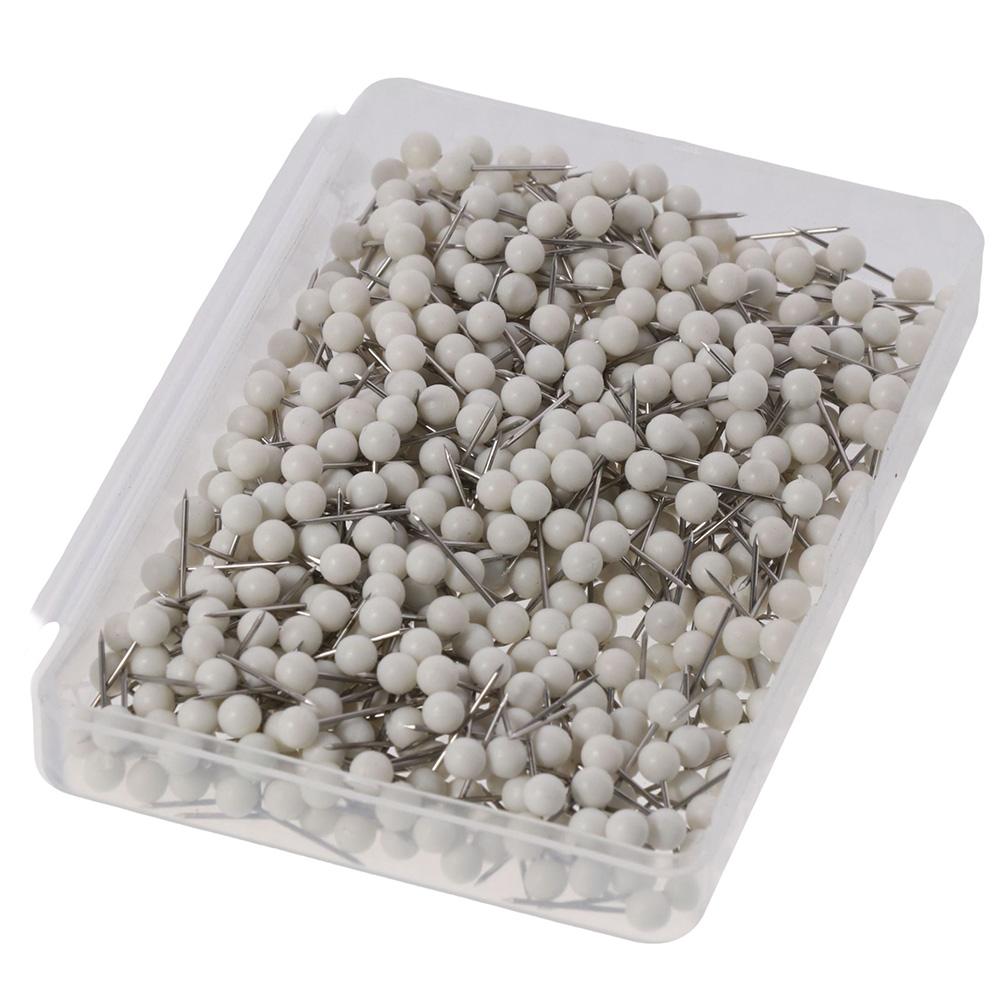 500PCS White Push Pins Plastic Decorative Thumb Tacks for Bulletin Board Cork Board Tacks