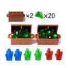 Moc Treasure Box Cash Dollar Coin Diamond Ore Gold Silver Cash Money Compatible 28556 30153 30385 3069 City Building Blocks Kids