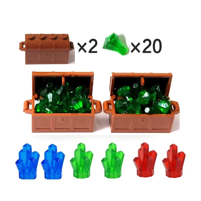 Moc Treasure Box Cash Dollar Coin Diamond Ore Gold Silver Cash Money Compatible 28556 30153 30385 3069 City Building Blocks Kids