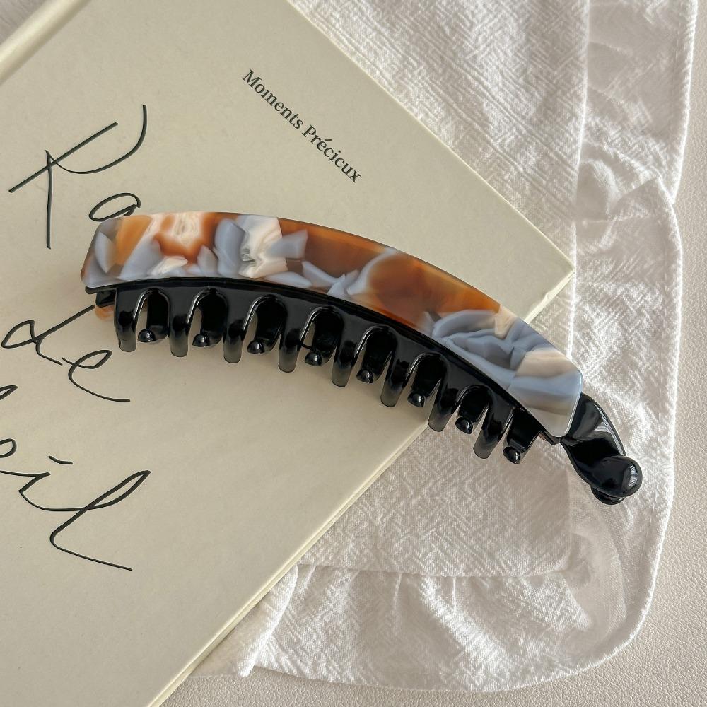 Acetic Acid Acetate Banana Clip Large Size Hairpin Creative Leopard Print Hair Clip  Daily