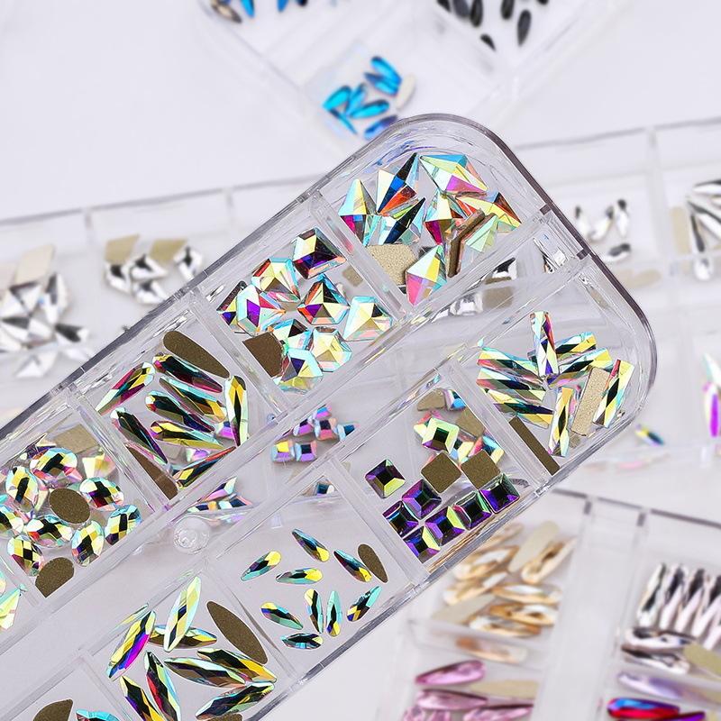 Direct Supply Of 12 Boxes Of Nail Diamonds, Special-Shaped Diamond Set Of 120 Pieces, And A Box Of Nail Diy Jewelry Accessories.
