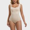 Plus Size Waist Cinching High Waist Shaping Wide Strap Thong Shapewear Bodysuit