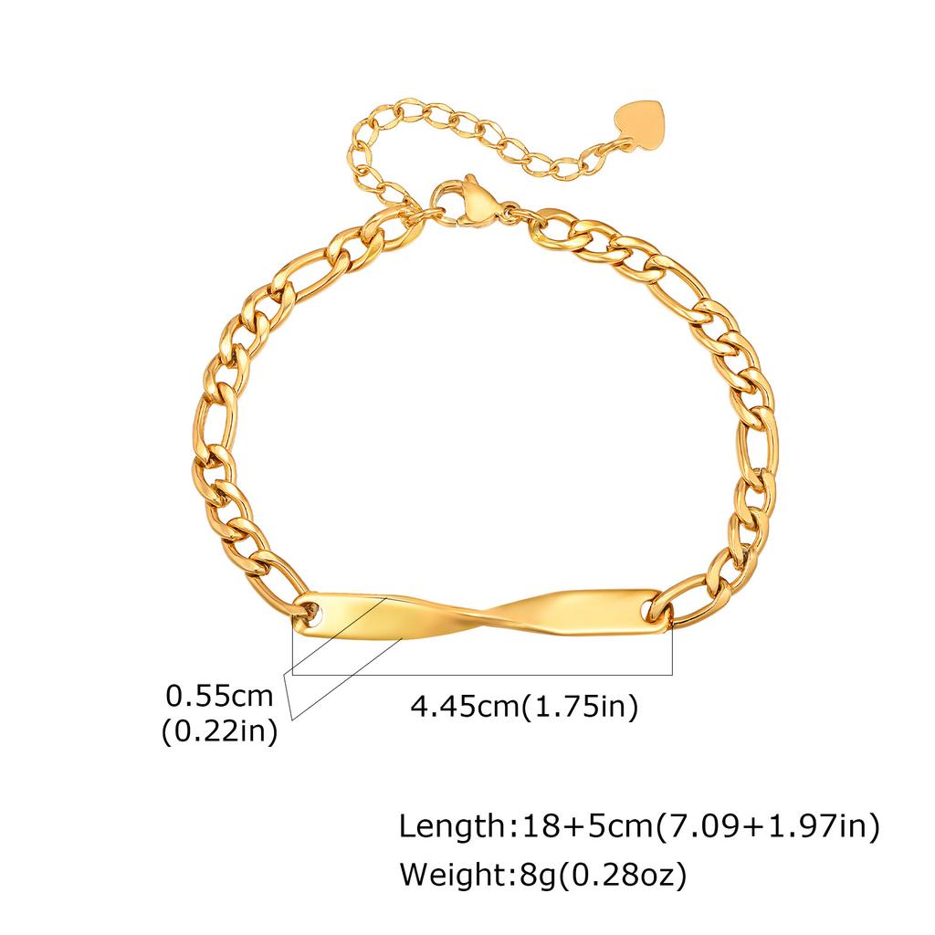 Simple And Fashionable Women'S Stainless Steel Grinding Mobius Bracelet Versatile, Jewelry Br-2557