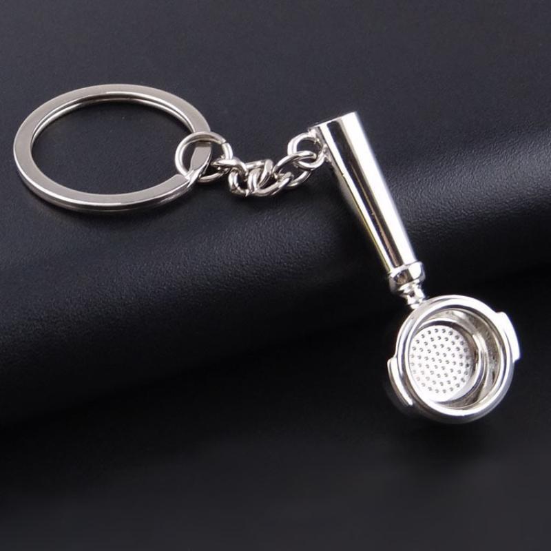 Barista Coffee Keychain Jewelry Tiny Coffee Handle Key Chain Cafe Gift Lovers Barista Keyring Souvenir