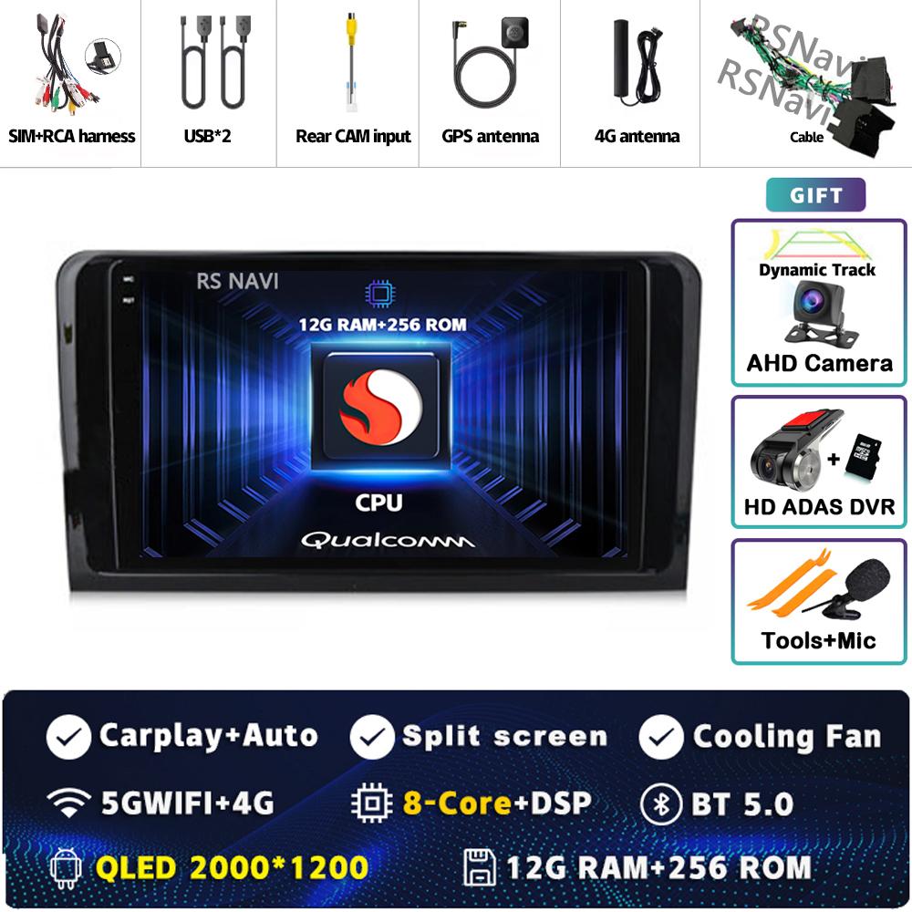 9" Android 14 Carplay Car Radio For Mercedes Benz M-Class W164 GL-Class X164 ML GL Multimedia Video Player GPS Stereo 2Din Auto