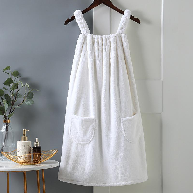 Women's Absorbent Bath Skirt Towel, Home Wearable and Wrapable, Perfect for Autumn and Winter Bathing.