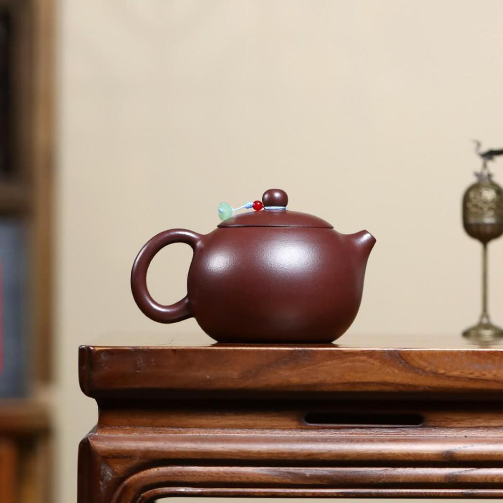 Handcrafted Yixing Zisha Xi Shi Red Clay Teapot Set