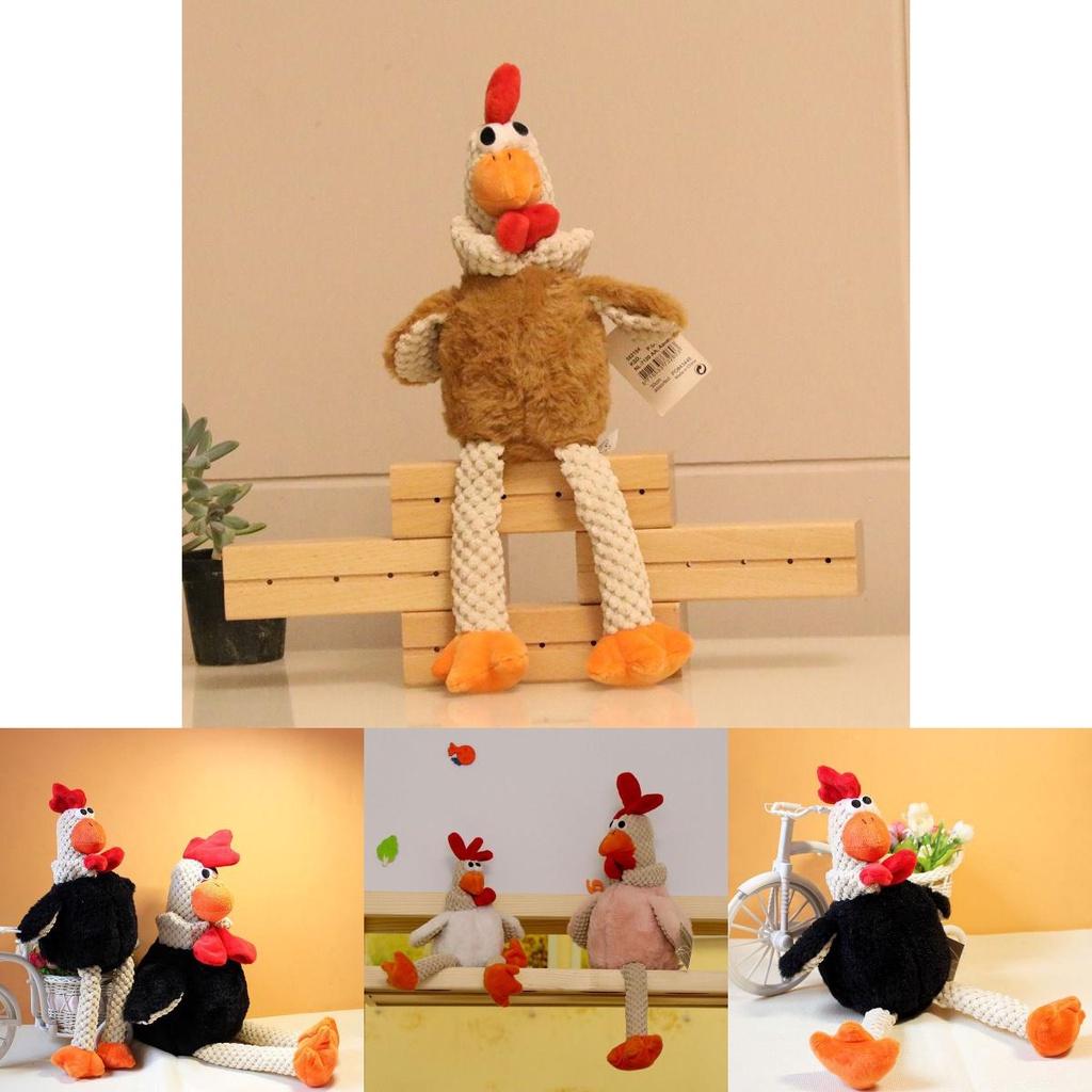Cuddly Chicken Run Plush Toy Soft Cartoon Animals Pets Chewing Doll