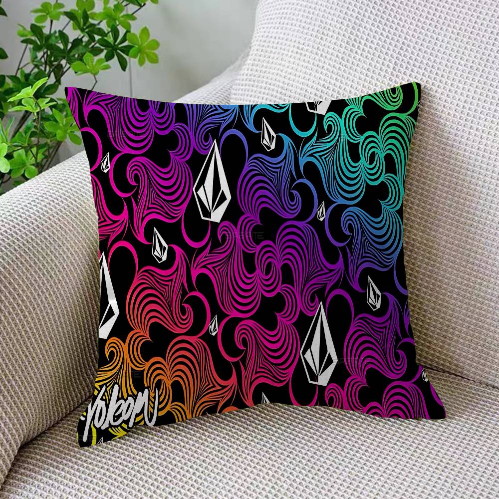 V-Volcoms LOGO Personalized Pillow Cover Kids Bedroom Wild Party Decor Pillowcase Kid Birthday Shower Gift