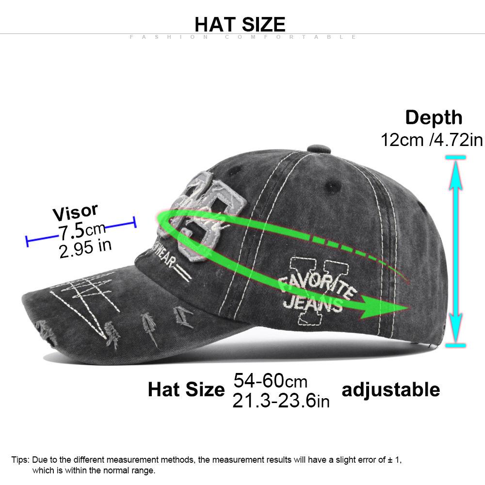 1985 Embroidery Baseball Cap Spring Summer Men Women Hole Patch Letters Baseball Cap Retro Fashion Adjustable Hat Trucker Hat