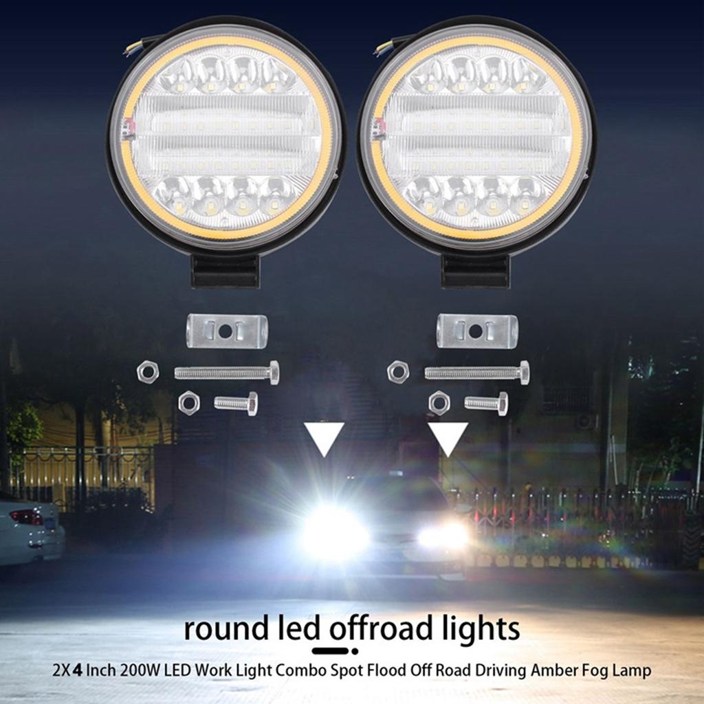 2pcs Offroad Spots Flood Combo Beam Modification Accessory LED Work Light Spots Flood Light Driving Fog Lamp Waterproof