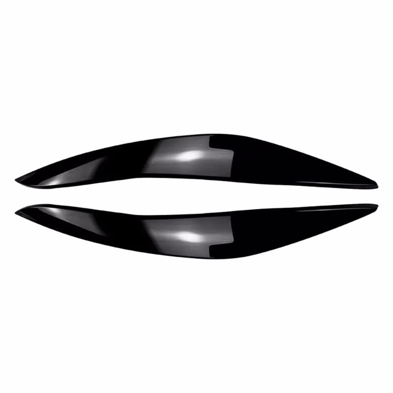1 Paar Scheinwerfer-Augenbraue Augenlid Lampenverkleidung Abdeckung Für BMW 5er F10 F11 F18 2011-2014 Glänzend Schwarz Böser Stil Aufkleber