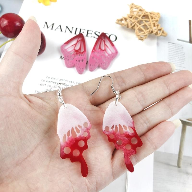 Earring Pendant Resin Molds Silicone Mold Butterfly Pendants Epoxy Crafts Jewelry Making Casting Mould Keychain Molds