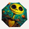 1 Automatisches Öffnen Jack Skellington, Albtraum vor Weihnachten Thema Bunter 8-Rippen Tragbarer Regenschirm für Männer und Frauen, Ein Kompakter Pendlerbegleiter