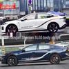 Deep Blue SL03 Car Pinstripes: Personalized Body Stripes & Door Decals