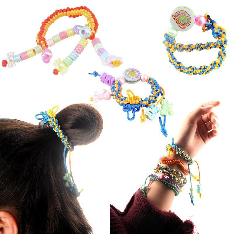 Hand Rope Knitter Toy Children's Handmade DIY Elastic Hand Rope Bracelet Making Set