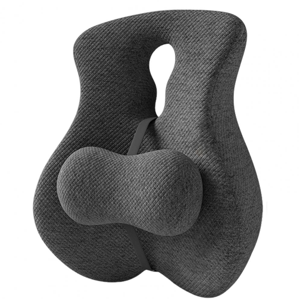 Back Support Cushion Memory Foam Lumbar Support Cushion Adjustable Slider for Office Chair Computer Desk Chair