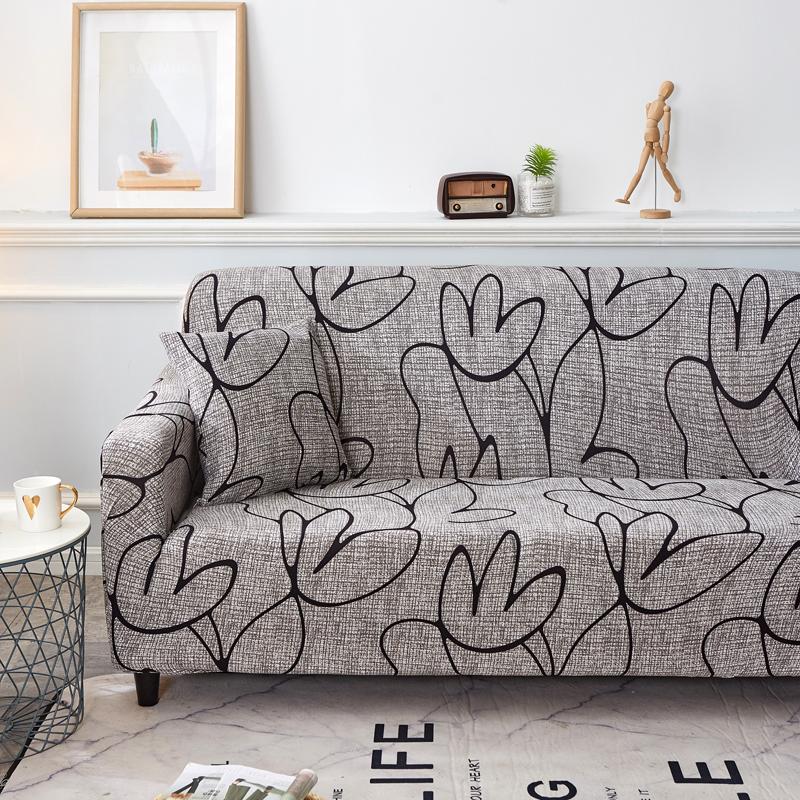 

Elastic Sofa Covers for Living Room Non Slip Armchair Couch Cover Sectional L-shape Stretch Sofa Slipcover 1/2/3/4-seater Small(90-140cm)1pc