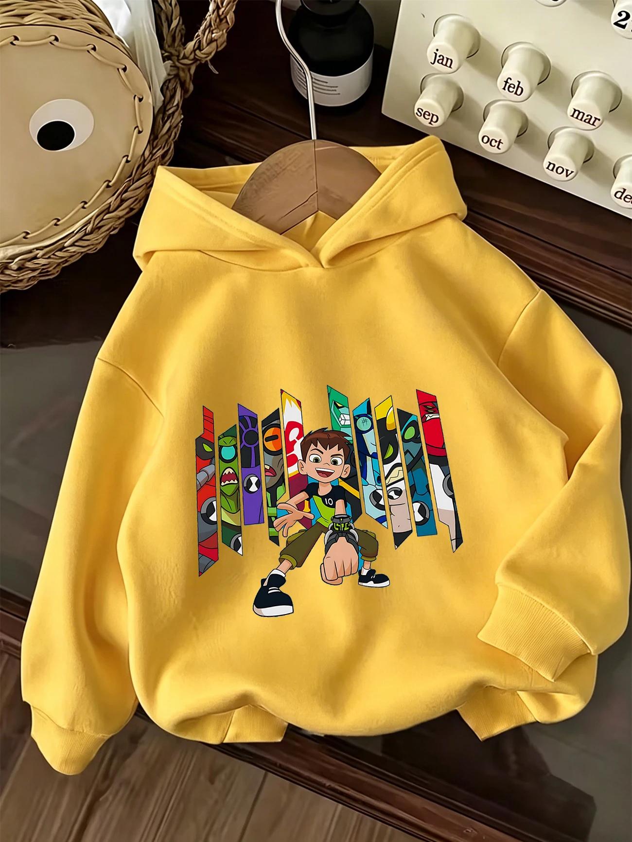 Upgrade Ben 10 Kids Sweatshirt Hoodie Summer Cute Cartoon Crewneck Boys Girls Ages 3-14 100