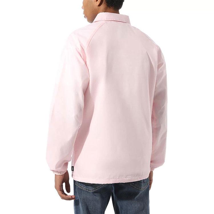 Vans Letter Print Polo Collar Long Sleeve Jacket Unisex jackets Light-Pink VN0002MUXZV