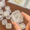 2025 NEW 3.5*3.5*2cm Mini Square Plastic Storage Box for Jewelry Beads Earrings Pill Storage Container Transparent Jewelry Case