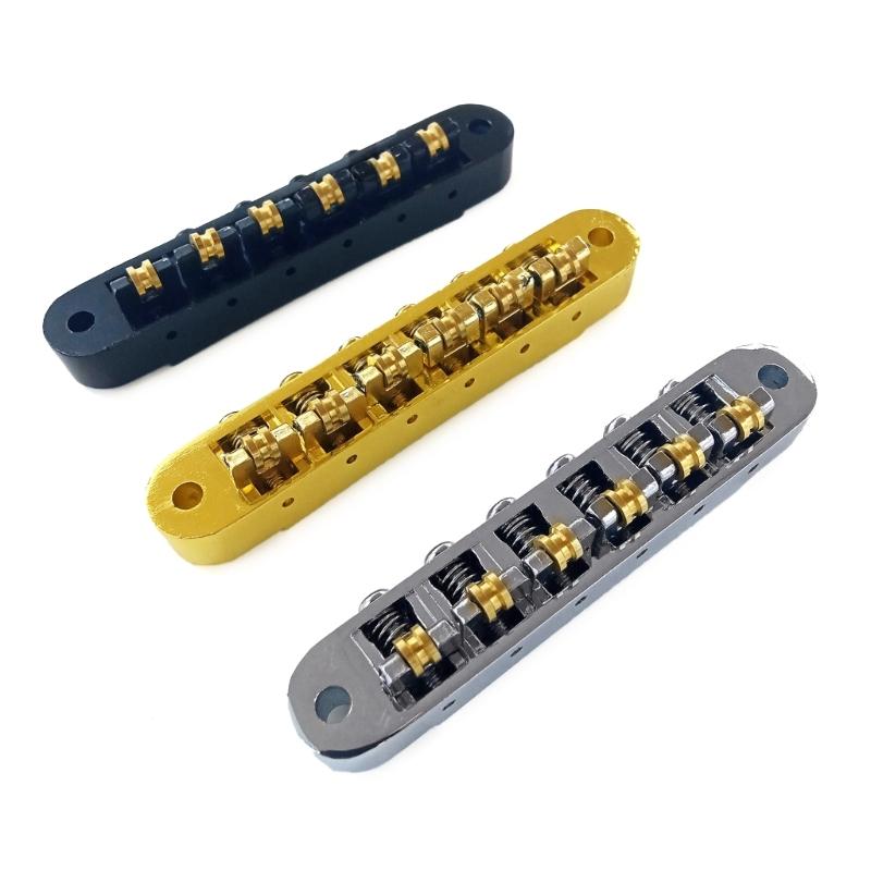 6-Saiten-Gitarren-Rollenbrücke Einstellbare Wraparound-Gitarrenbrücke mit Stopbar-Bolzen Rollen-Tune-O-Matic-Sattelbrücke